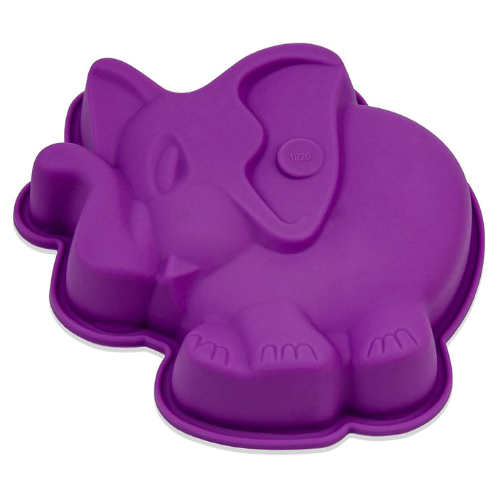 Moule silicone éléphant - violet 15x14x3cm