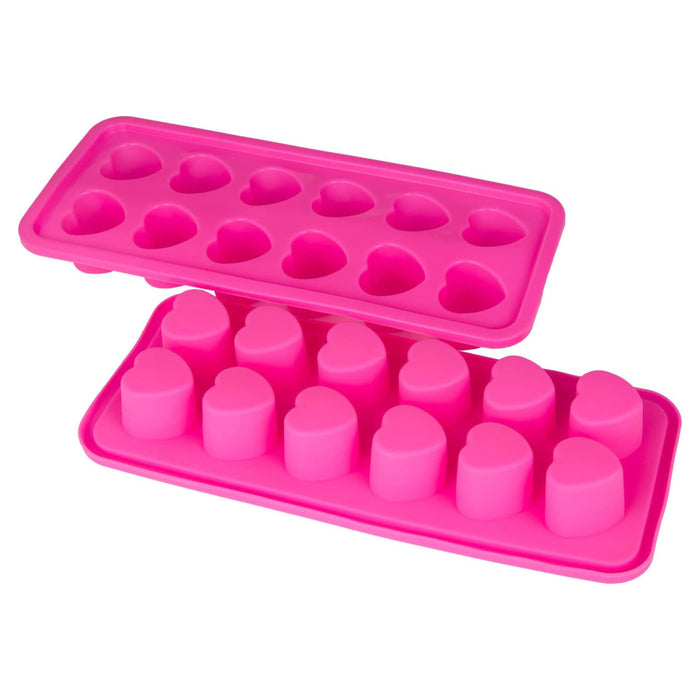 Moule silicone coeurs - rose 26x11x3cm