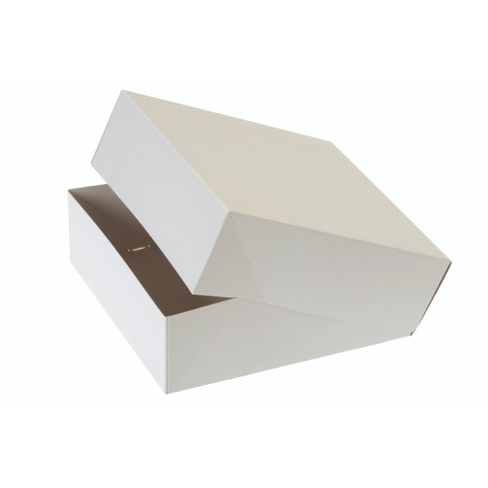 Boîte à gâteaux - 24x24x8cm - blanc neutre