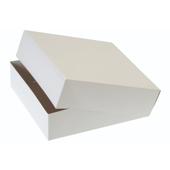 Boîte à gâteaux - 28x28x8cm - blanc neutre