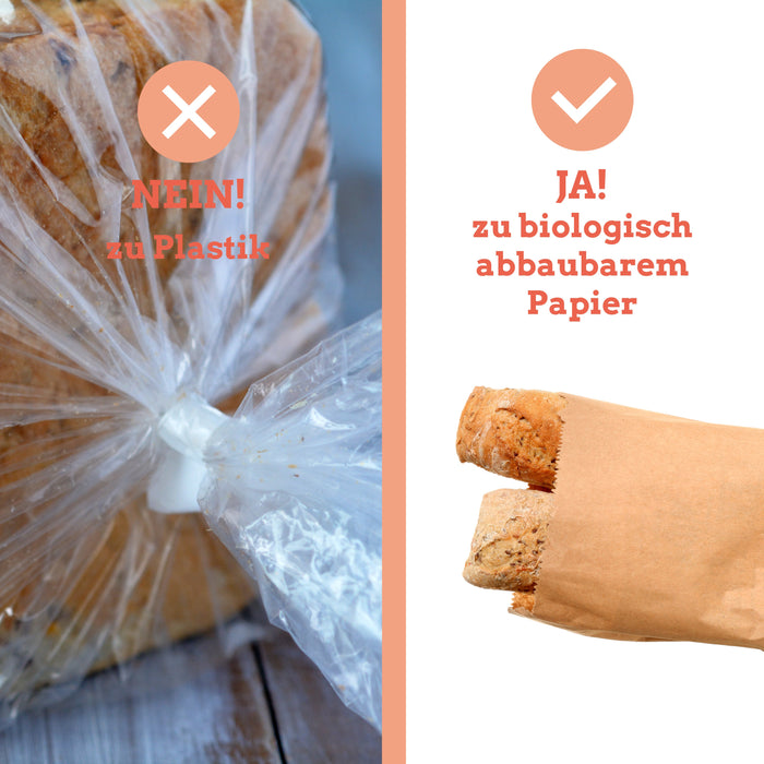 Sac papier boulangerie - blanc 14 x 6 x 32 cm