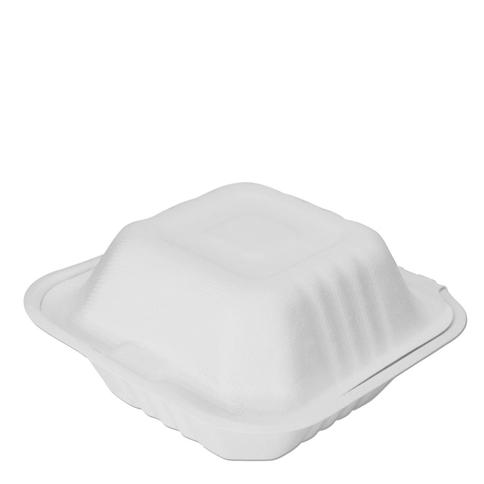 Coffret burger bagasse de canne à sucre bio - 400ml (blanc)