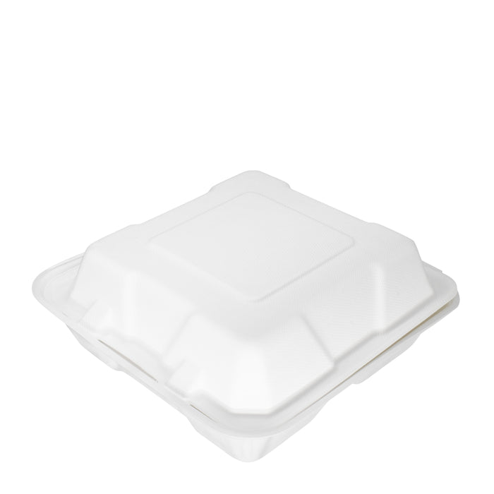 Bagasse à clapet 3 compartiments - 220x200x85mm