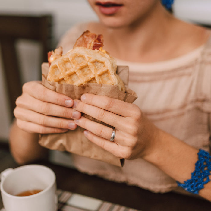 Sachets à goûter en papier - Imprimé "Journal" 15 x 16 cm, ouvert sur 2 faces