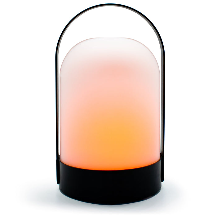 Lanterne à LED lampe de table flamme à piles avec 12 LED 23 cm Ø 13 cm