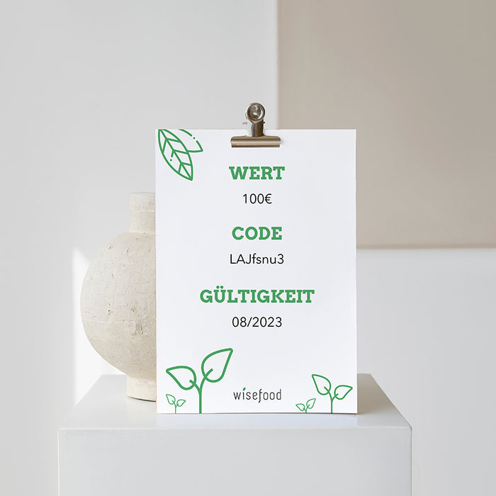 Chèque cadeau Wisefood en PDF imprimable Noël