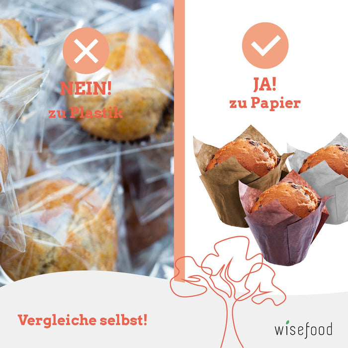 Moules à muffins en papier - blanc — Wisefood GmbH