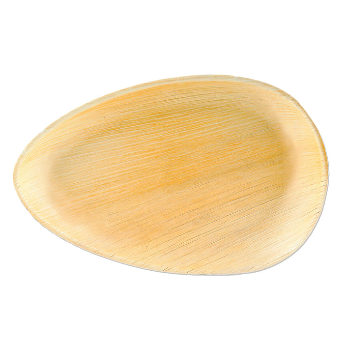 Assiette feuille de palmier ovale 26 cm en forme de goutte