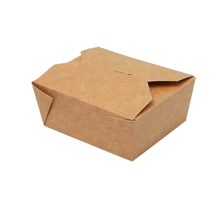 Lunch box en papier - rectangulaire 1000ml marron