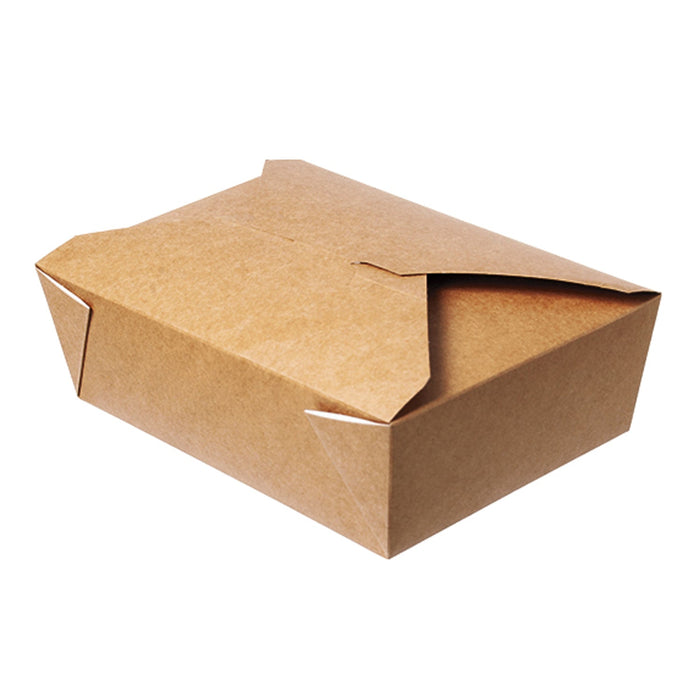 Lunch box en papier - rectangulaire 1600ml marron