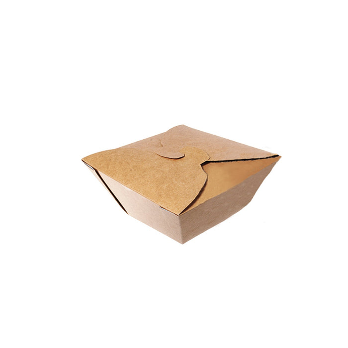 Lunch box en papier - rectangulaire 500ml marron