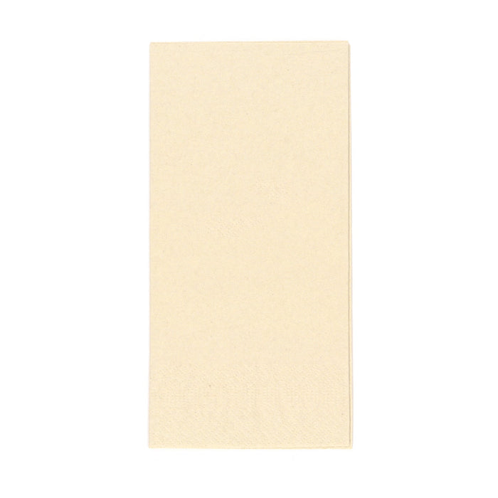 Serviettes en papier - carré crème 33 cm 3 plis pli 1/8