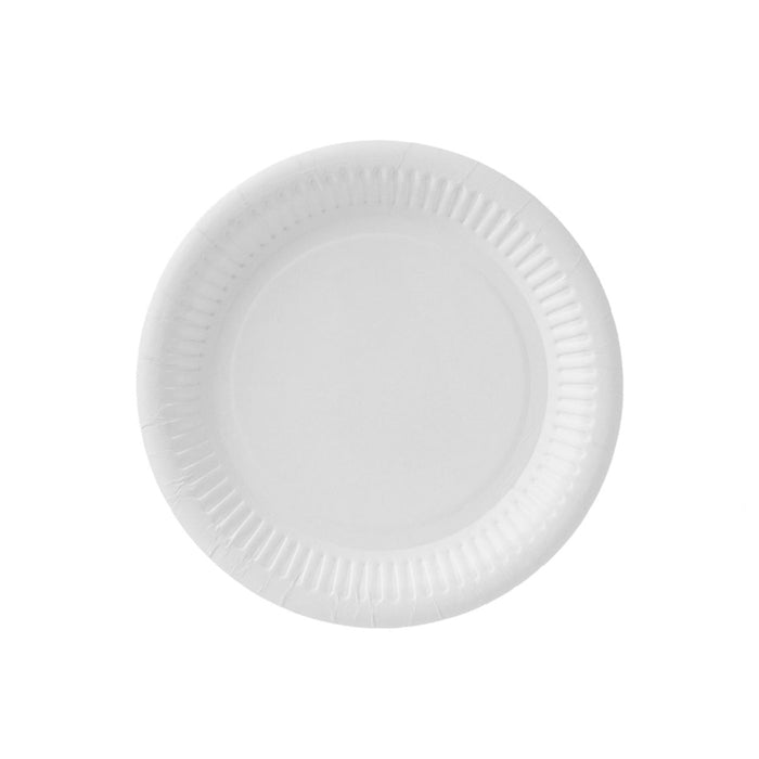 Assiette en papier - ronde blanche 18 cm