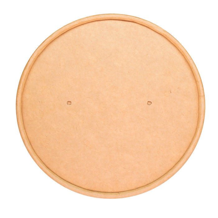 Couvercle en papier marron (convient pour bol à soupe 700ml) 117mm