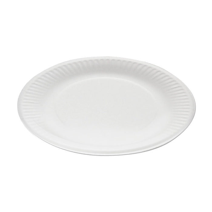 Assiettes jetables - assiettes en papier Ø 23 cm blanc (100 pièces)