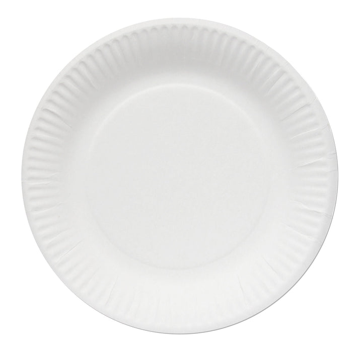 Assiettes jetables - assiettes en papier Ø 23 cm blanc (100 pièces)