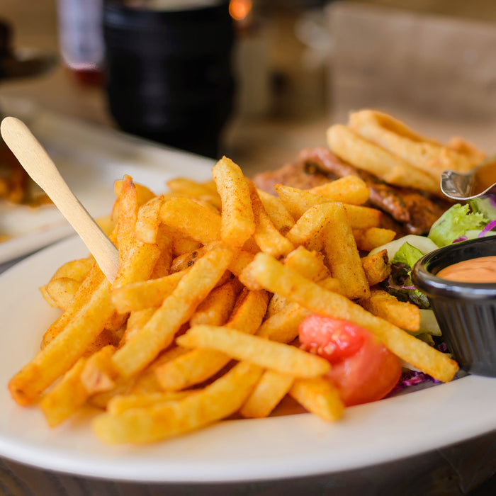 Fourchette à frites en bois - fourchette à fruits / fourchette à frites (8,5 cm)