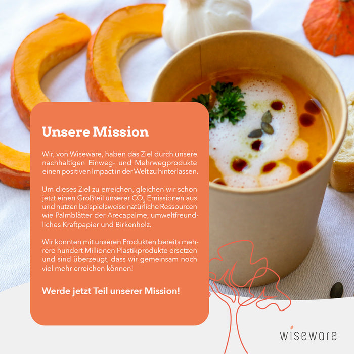 Couvercle en papier marron (convient pour les bols à soupe 480ml et 360ml) 98mm