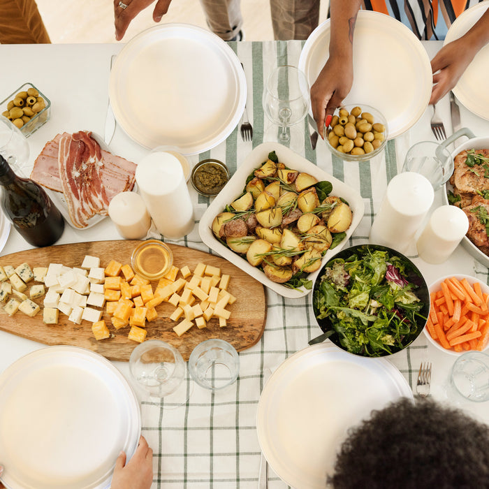 Bagasse à clapet 3 compartiments - 220x200x85mm